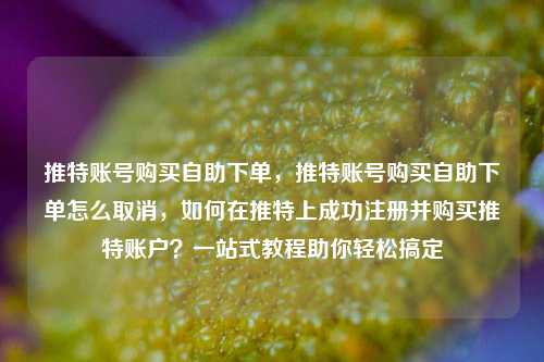 推特账号购买自助下单，推特账号购买自助下单怎么取消，如何在推特上成功注册并购买推特账户？一站式教程助你轻松搞定