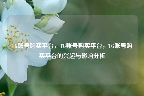 TG账号购买平台，TG账号购买平台，TG账号购买平台的兴起与影响分析