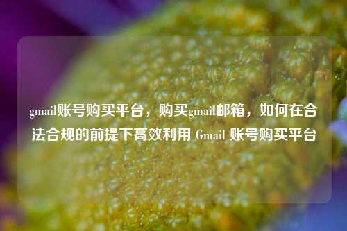 gmail账号购买平台	，购买gmail邮箱，如何在合法合规的前提下高效利用 Gmail 账号购买平台  第1张